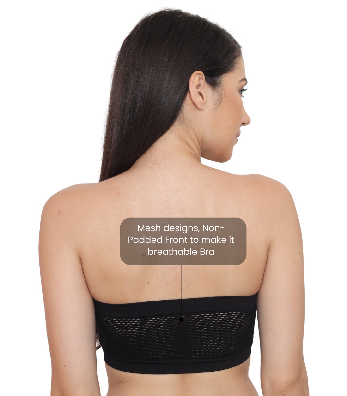 Seamless, Strapless, Full Coverage, Non-Wired Tube Bra