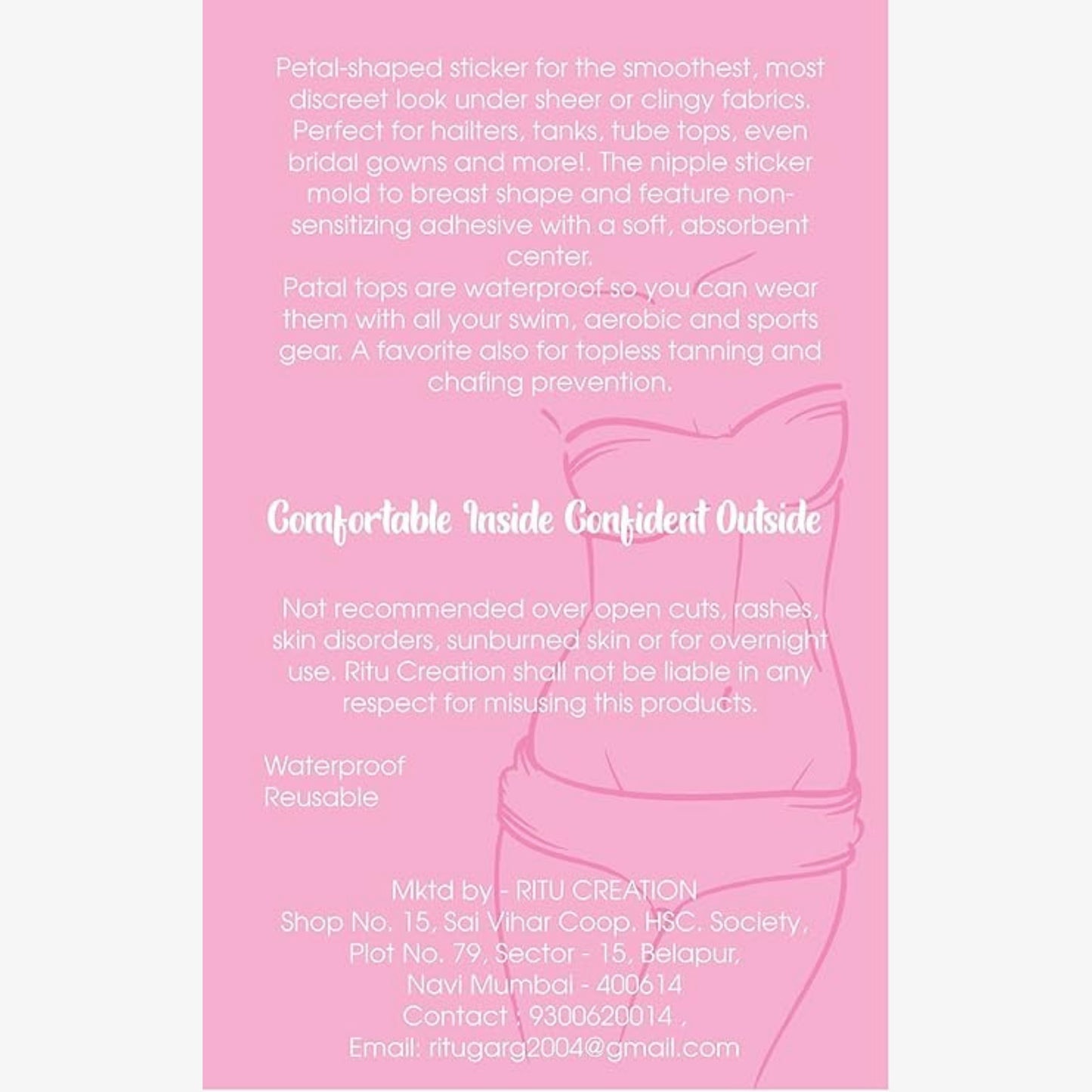 Nipple Cover Bra Petals Round Shop