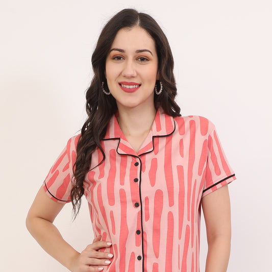 Printed Full Length Night Gown