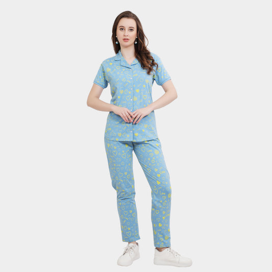 Printed Full Length Night Gown