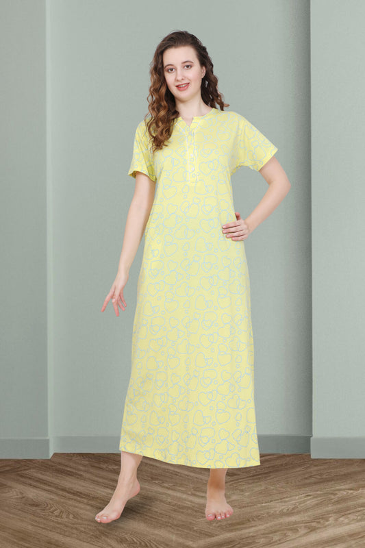 Hosiery Cotton Nighty Gown for Women