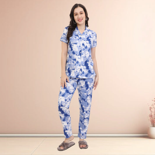 Printed Full Length Night Gown