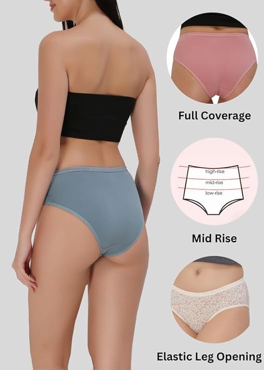 Cotton Brief Panties Combo - Pack of 3