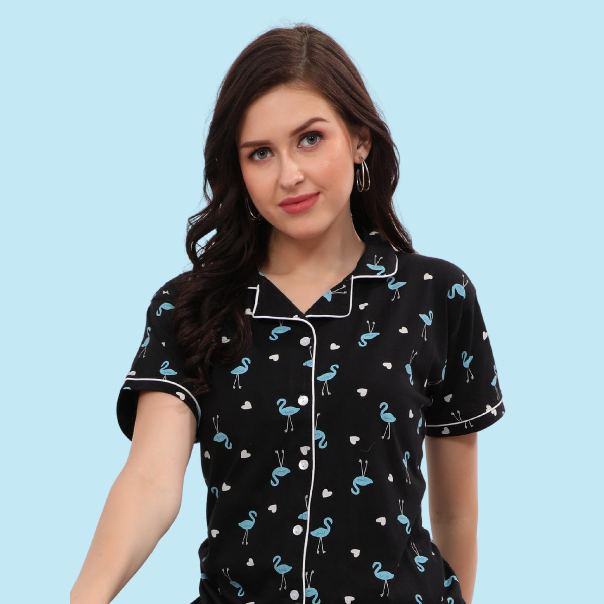 Printed Full Length Night Gown