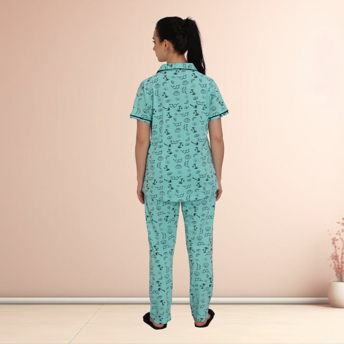 Printed Full Length Night Gown