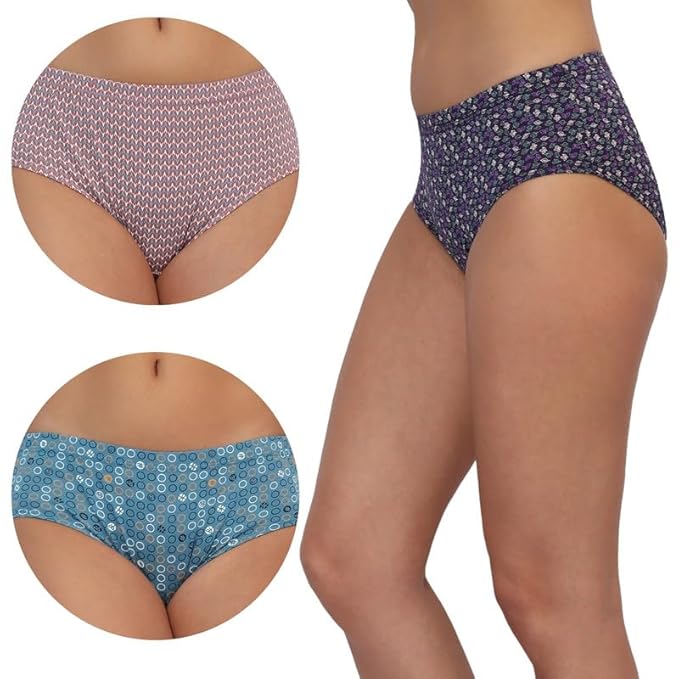 Cotton Hipster Panties Combo - Pack of 3