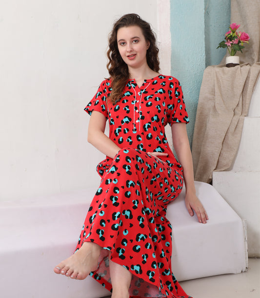 Hosiery Cotton Nighty Gown for Women