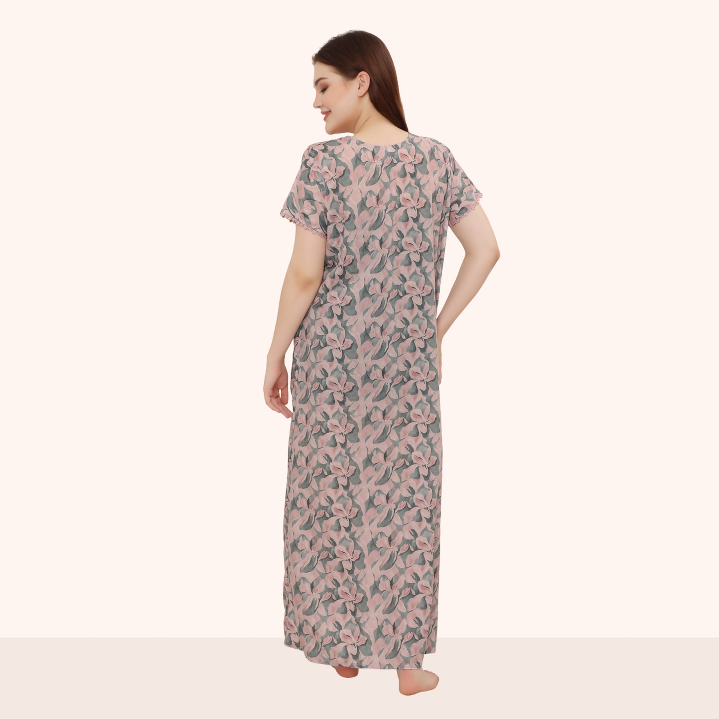 Printed Full Length Night Gown