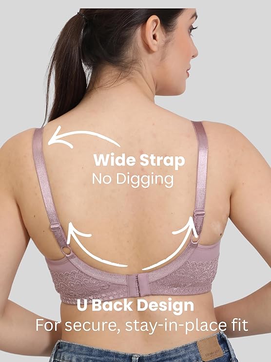 Minimizer Everyday Bra-Pack of 2 Bra(SOFT PINK-LILAC)