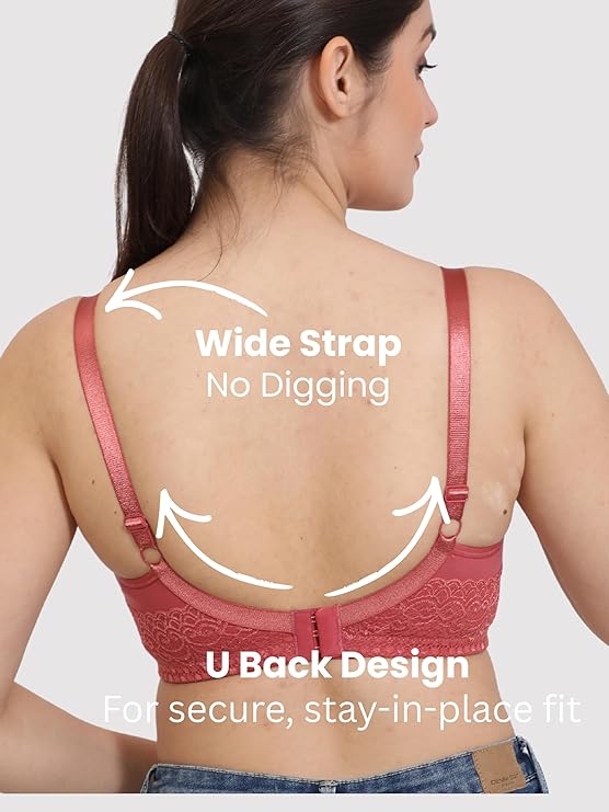 Minimizer Everyday Bra-Pack of 2 Bra(PEACHY ORANGE-SOFT PLUM)