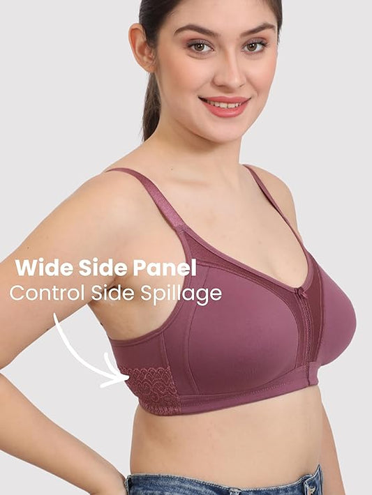 Minimizer Everyday Bra-Pack of 2 Bra(PEACHY ORANGE-SOFT PLUM)