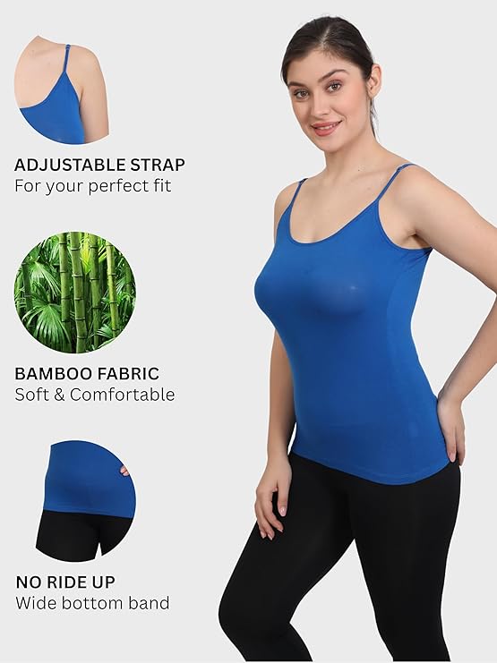 Women’s Bamboo Spandex Non-Padded Camisole Slip