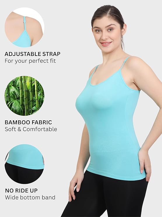 Women’s Bamboo Spandex Non-Padded Camisole Slip