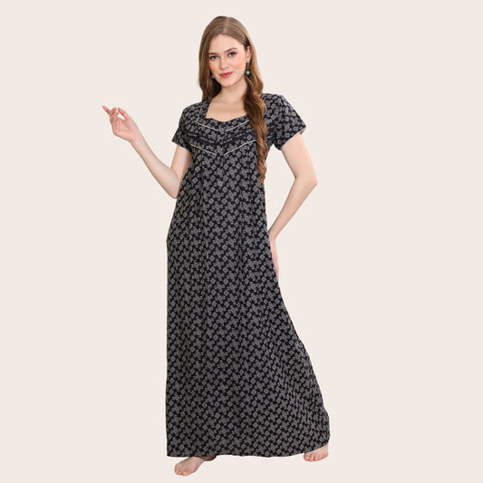 Printed Full-Length Night Gown