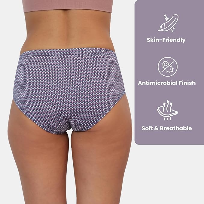 Cotton Hipster Panties Combo - Pack of 3
