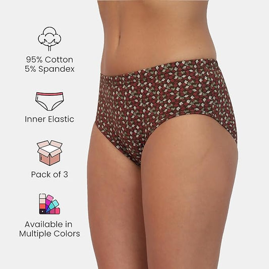Cotton Hipster Panties Combo - Pack of 3