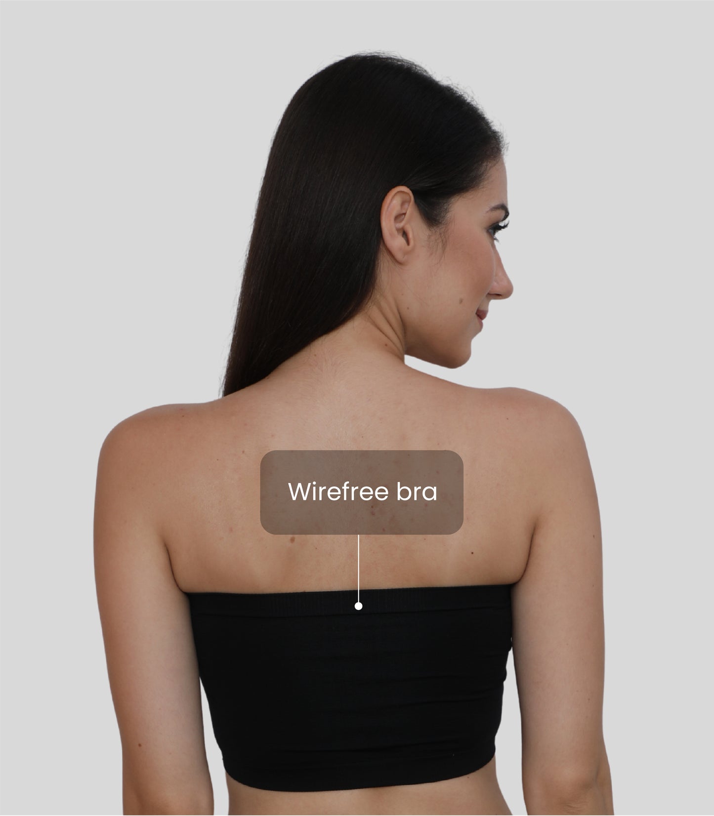 Nylon Spandex Tube Bra Everyday Wear Padded Wire Free Stretchable Strapless Bandeau Bras