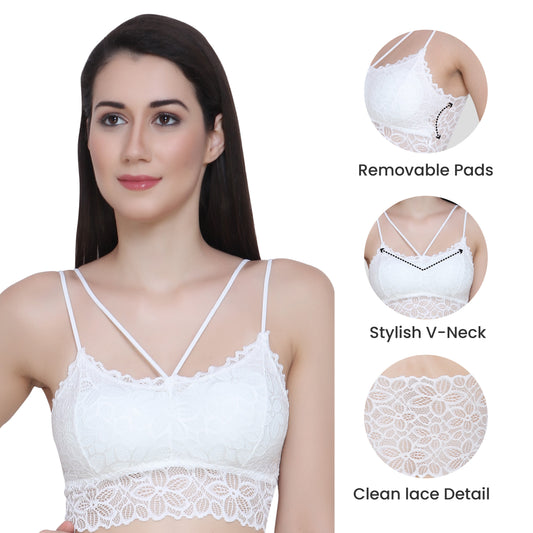 Stretchable Spaghetti Straps Bralette