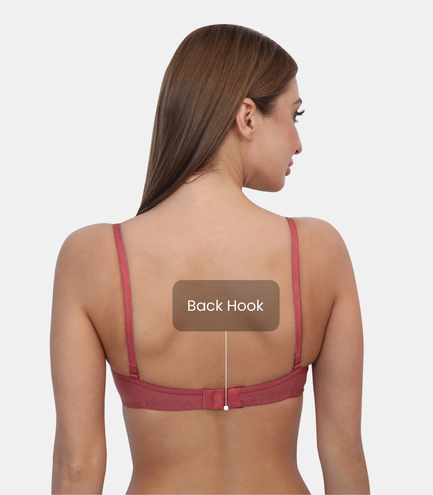 Full Coverage Padded Non-Wired Adjustable & Removable Straps Tshirt Bra