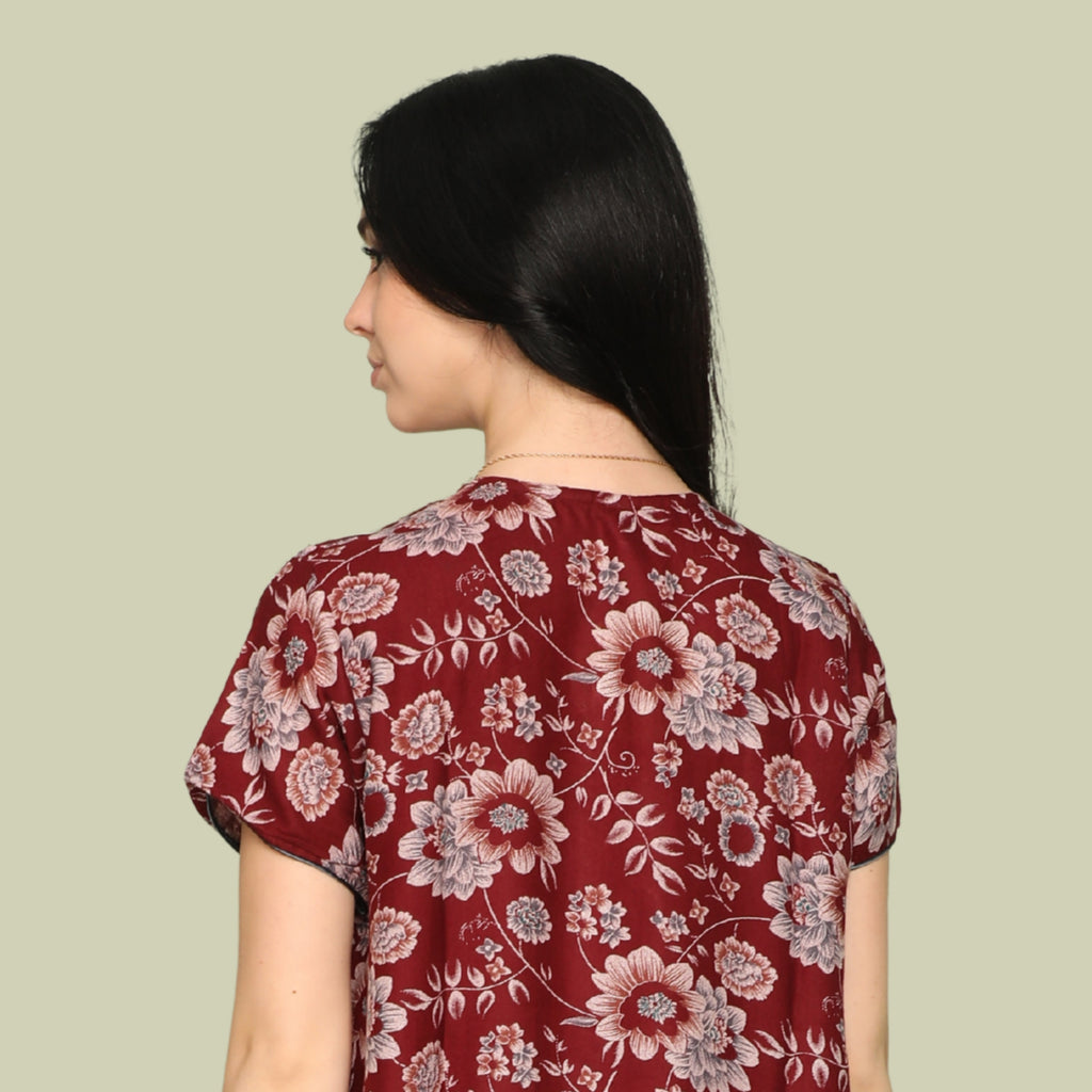 Printed Full-Length Night Gown