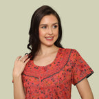 Floral Print Full Length Night Gown