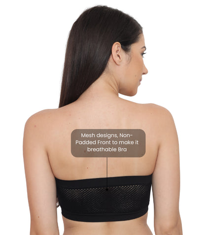 Seamless, Strapless, Full Coverage, Non-Wired Tube Bra