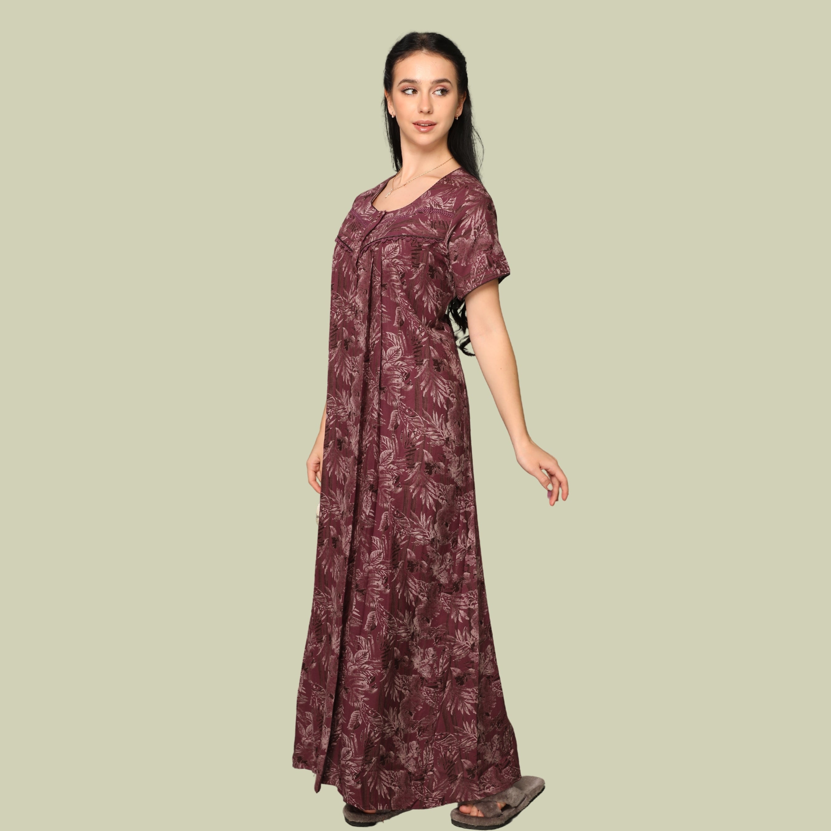 Printed Full-Length Night Gown