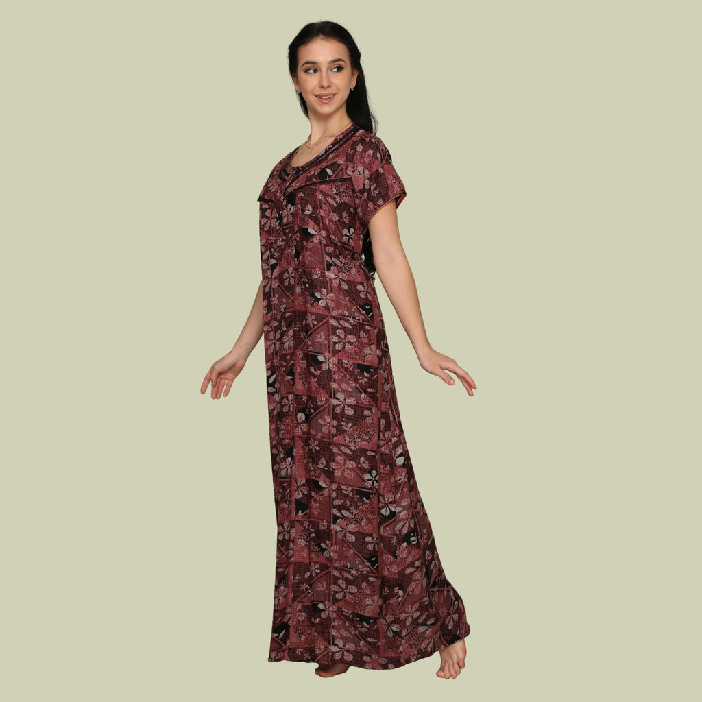 Printed Full-Length Night Gown
