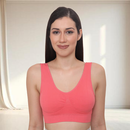 Seamless Stretchy Low Impact Yoga Workout Bra