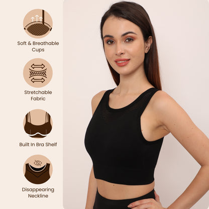 High Support Padded Wireless Sports Bra