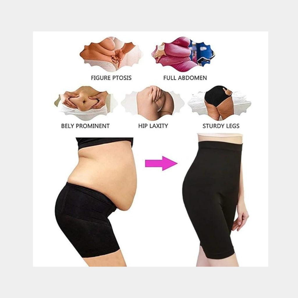 Spandex High Waist Tummy Control Mid Thigh Short