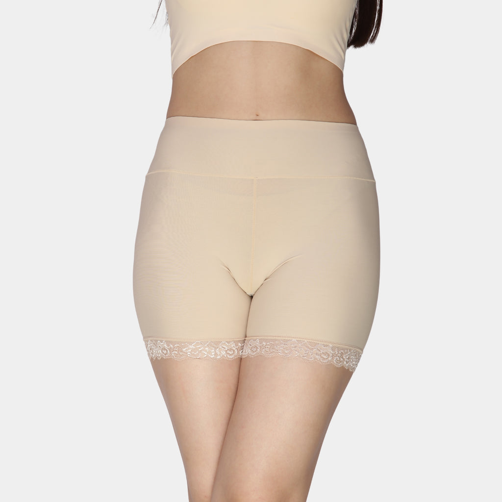 Nylon Spandex High Waist Shorts