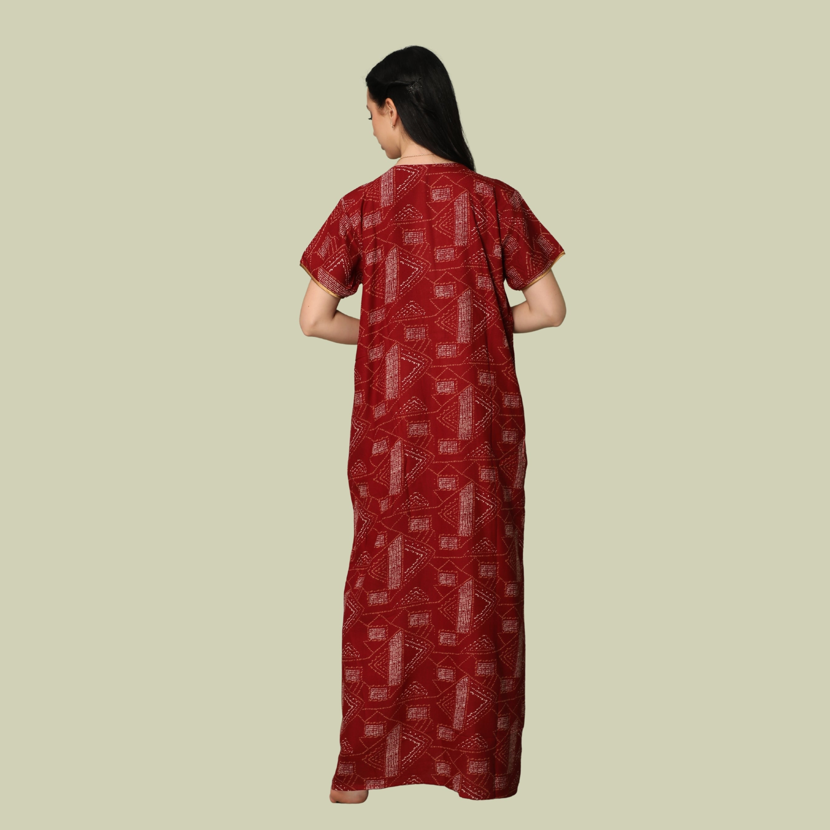 Printed Full-Length Night Gown