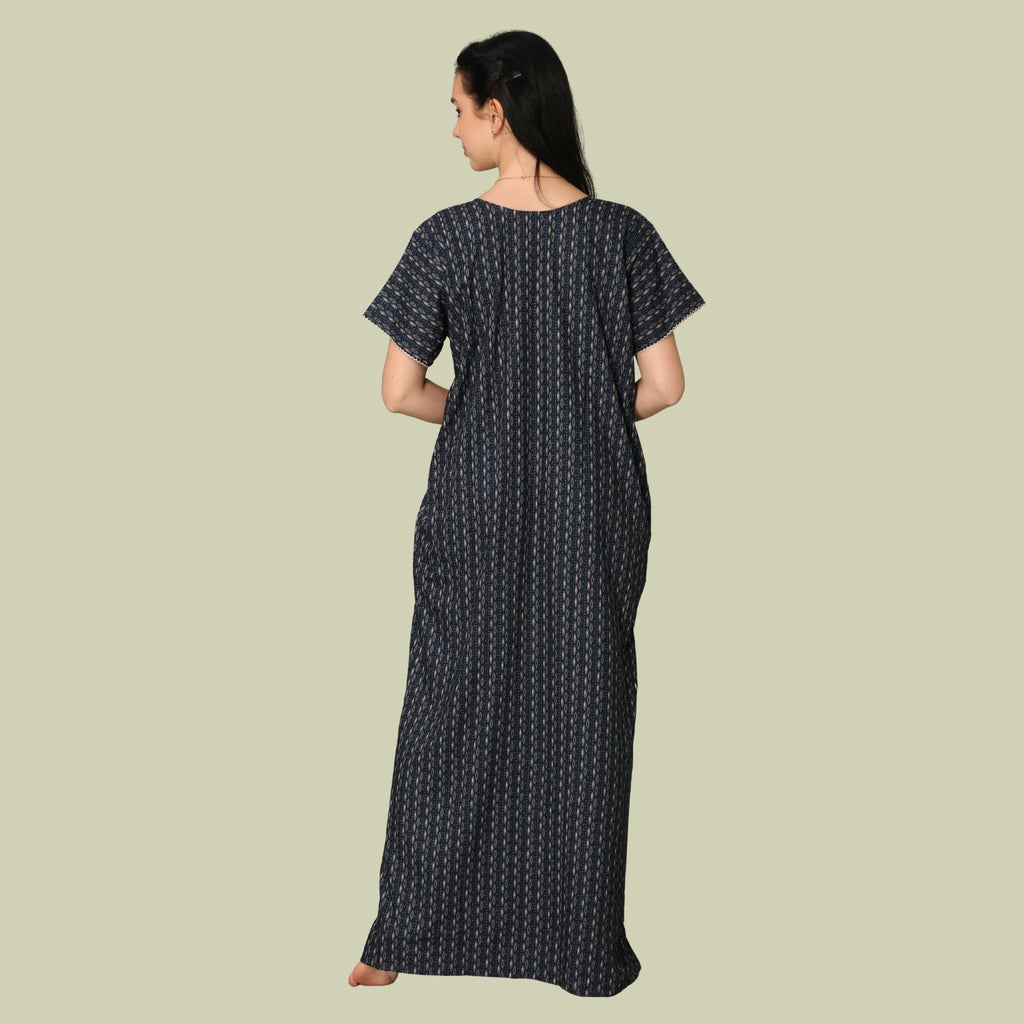 Printed Full Length Night Gown