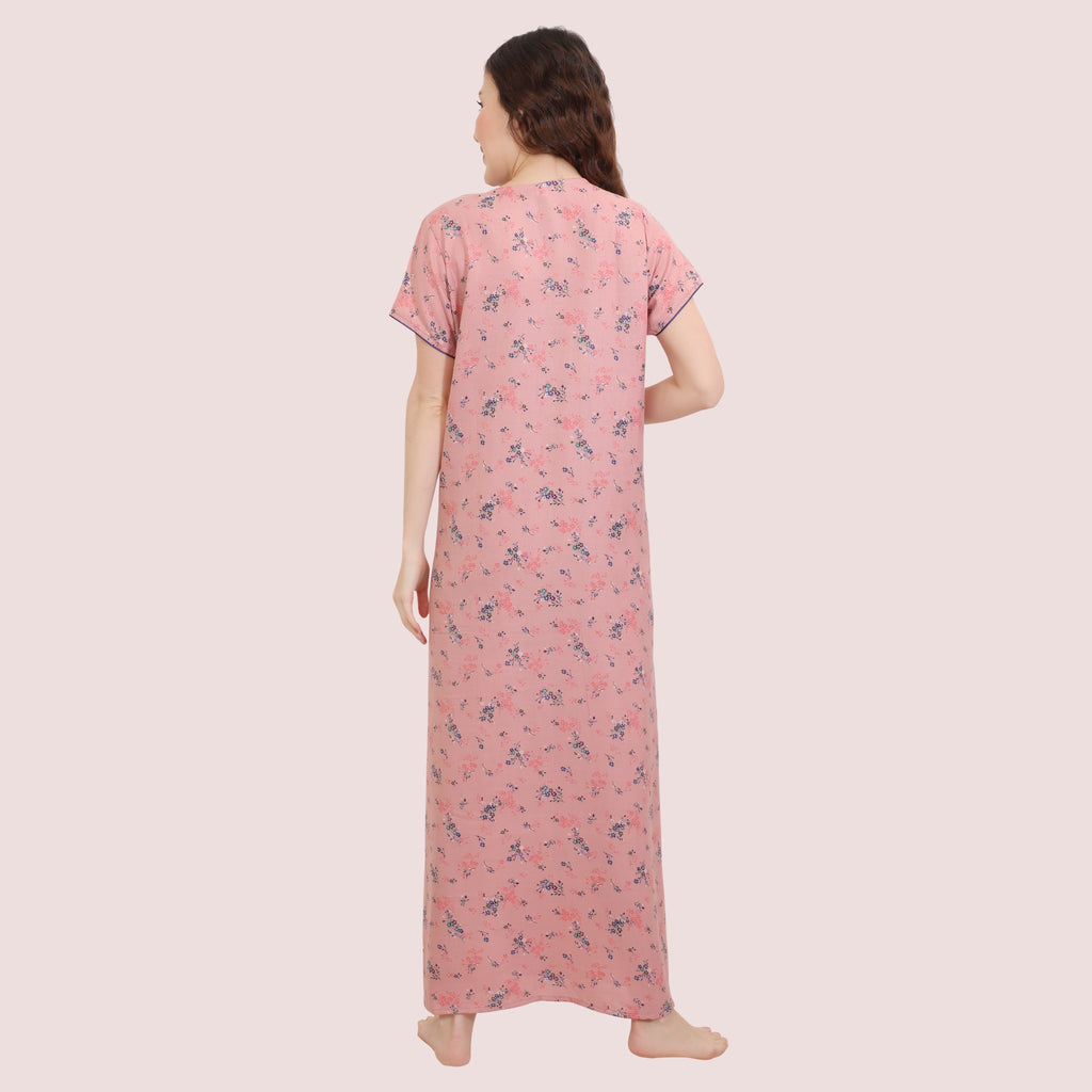 Printed Full-Length Night Gown