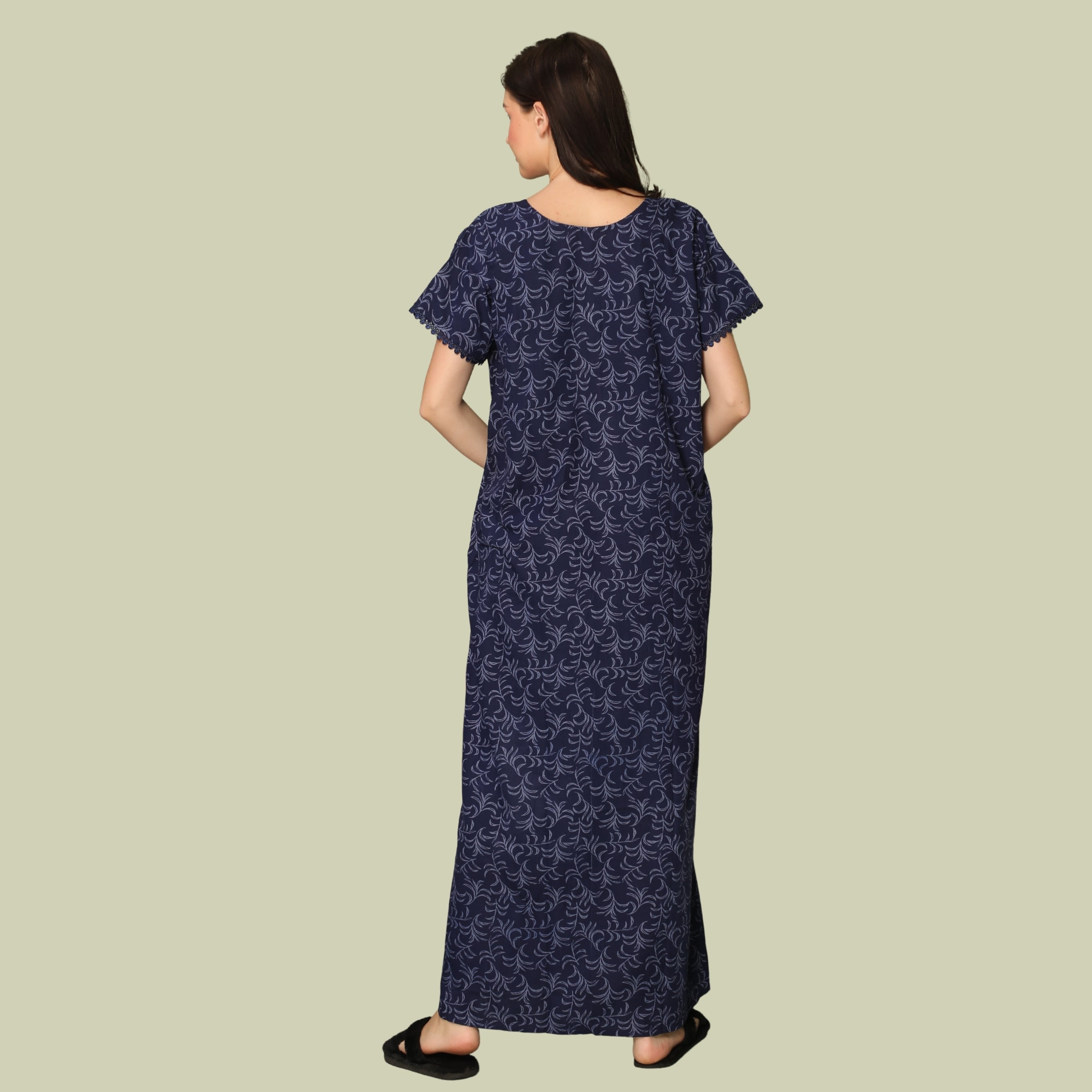 Printed Full Length Night Gown