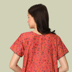 Floral Print Full Length Night Gown