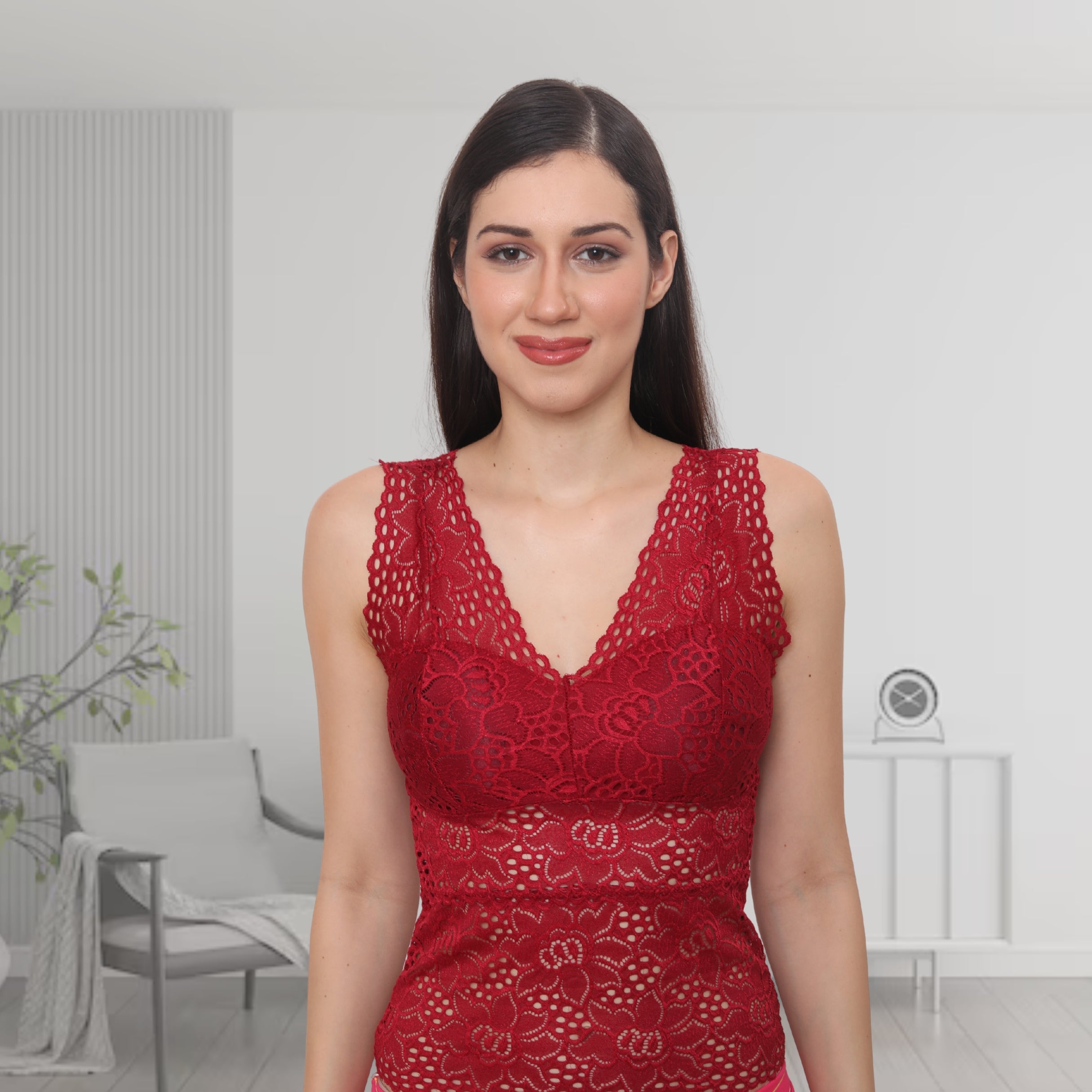 Padded Floral Lace Camisole