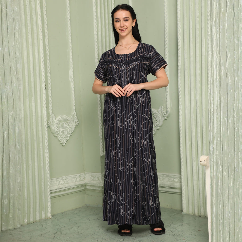 Printed Full-Length Night Gown