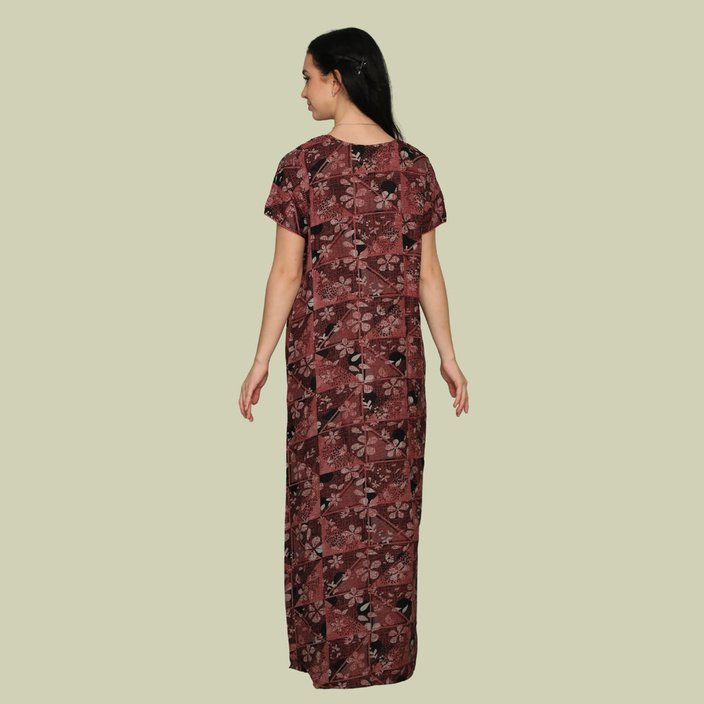 Printed Full-Length Night Gown