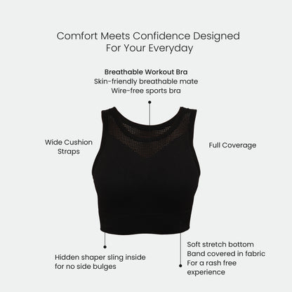 High Support Padded Wireless Sports Bra