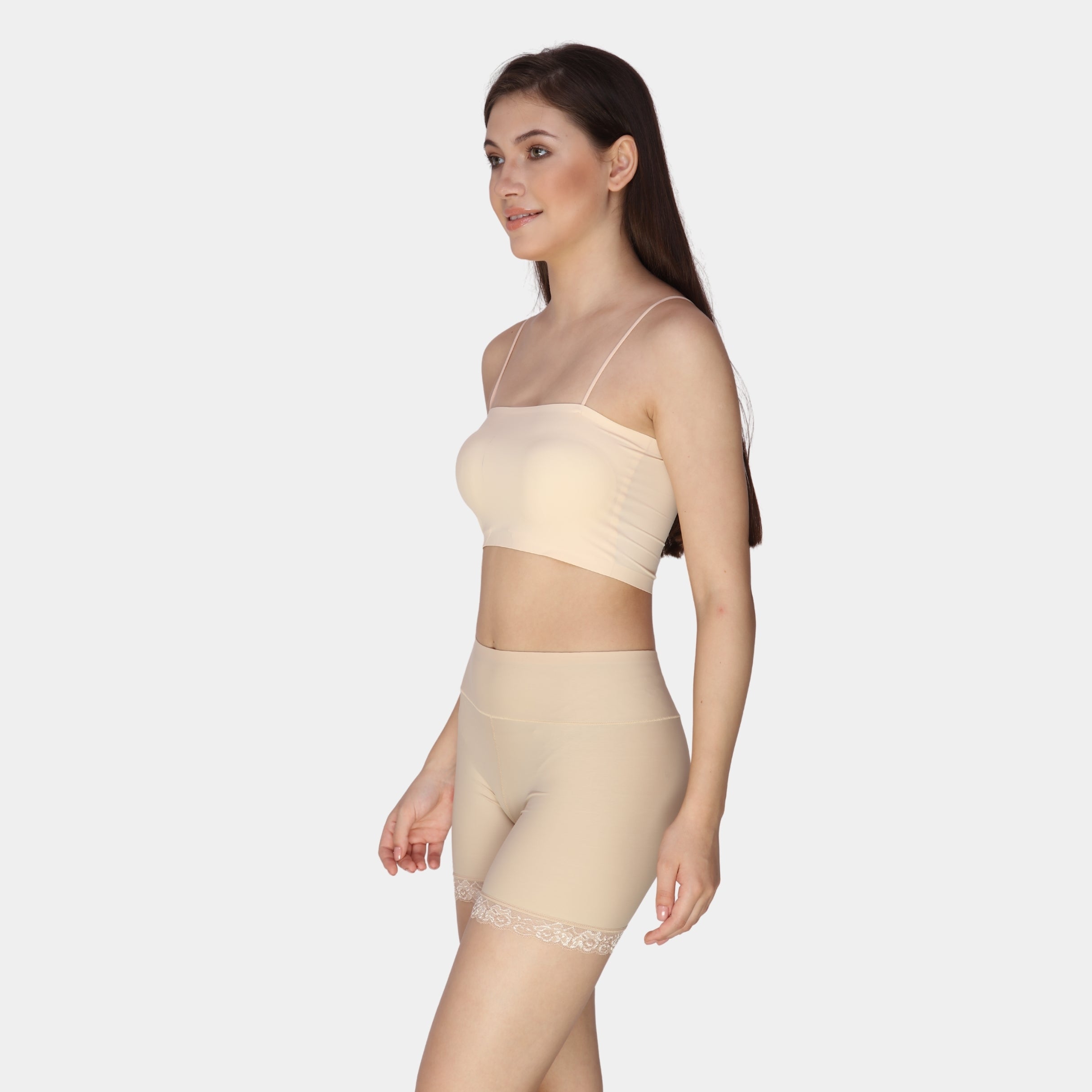 Nylon Spandex High Waist Shorts