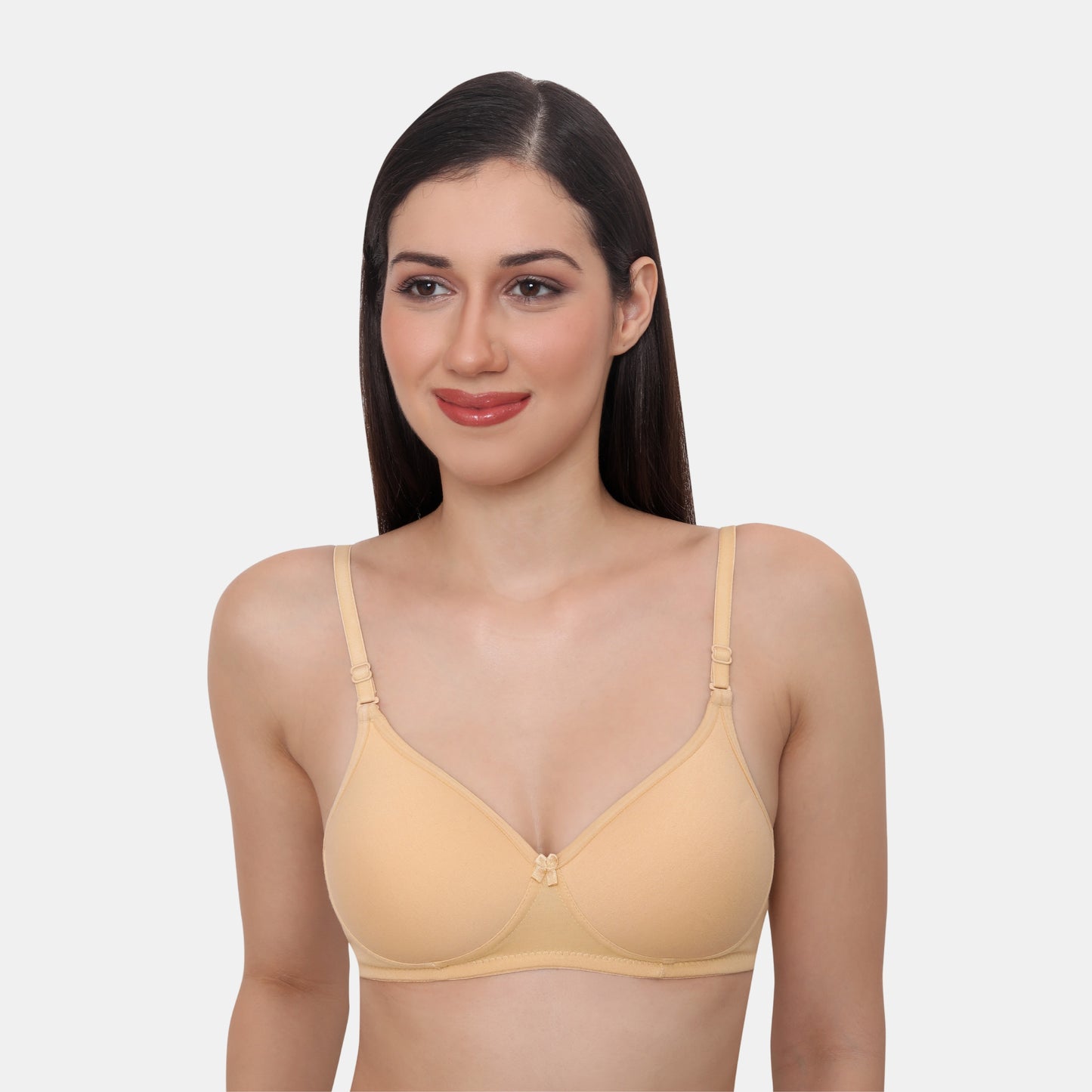 Full Coverage Padded Non-Wired Adjustable Straps Tshirt Bra