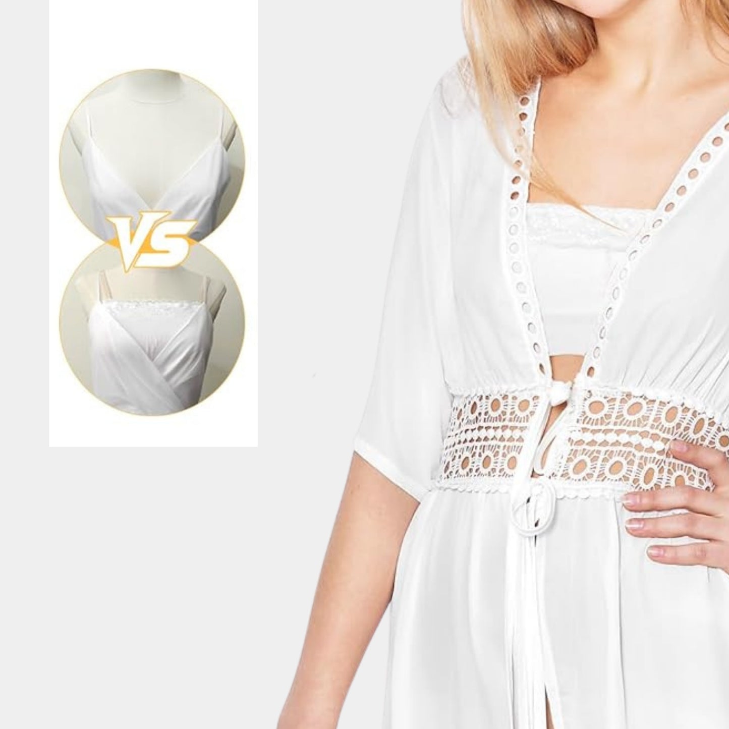 Deep Neck Cleavage Cover Up Inner Cami Secret Slip