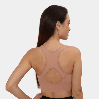 Front Zip Closure Sports Bra | Medium Impact Yoga Bras