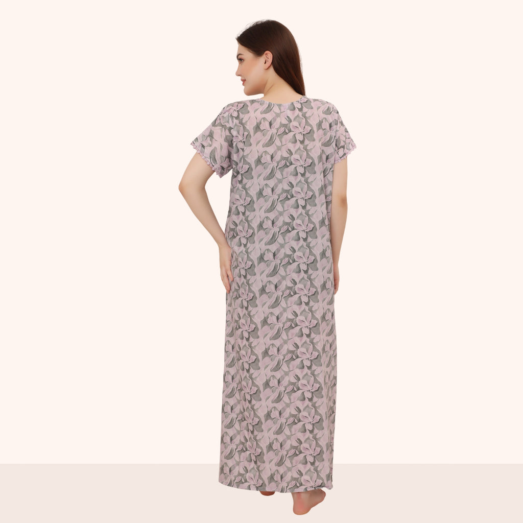 Printed Full Length Night Gown