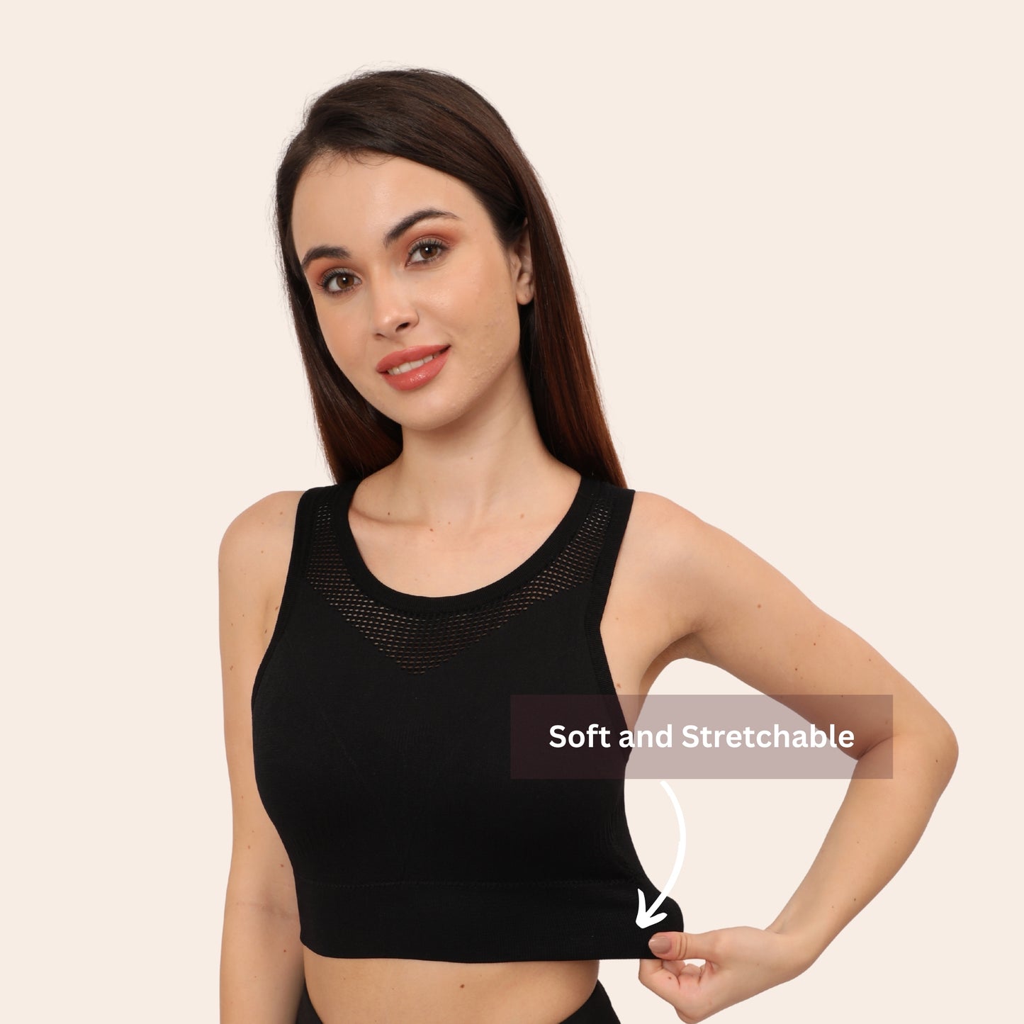 High Support Padded Wireless Sports Bra