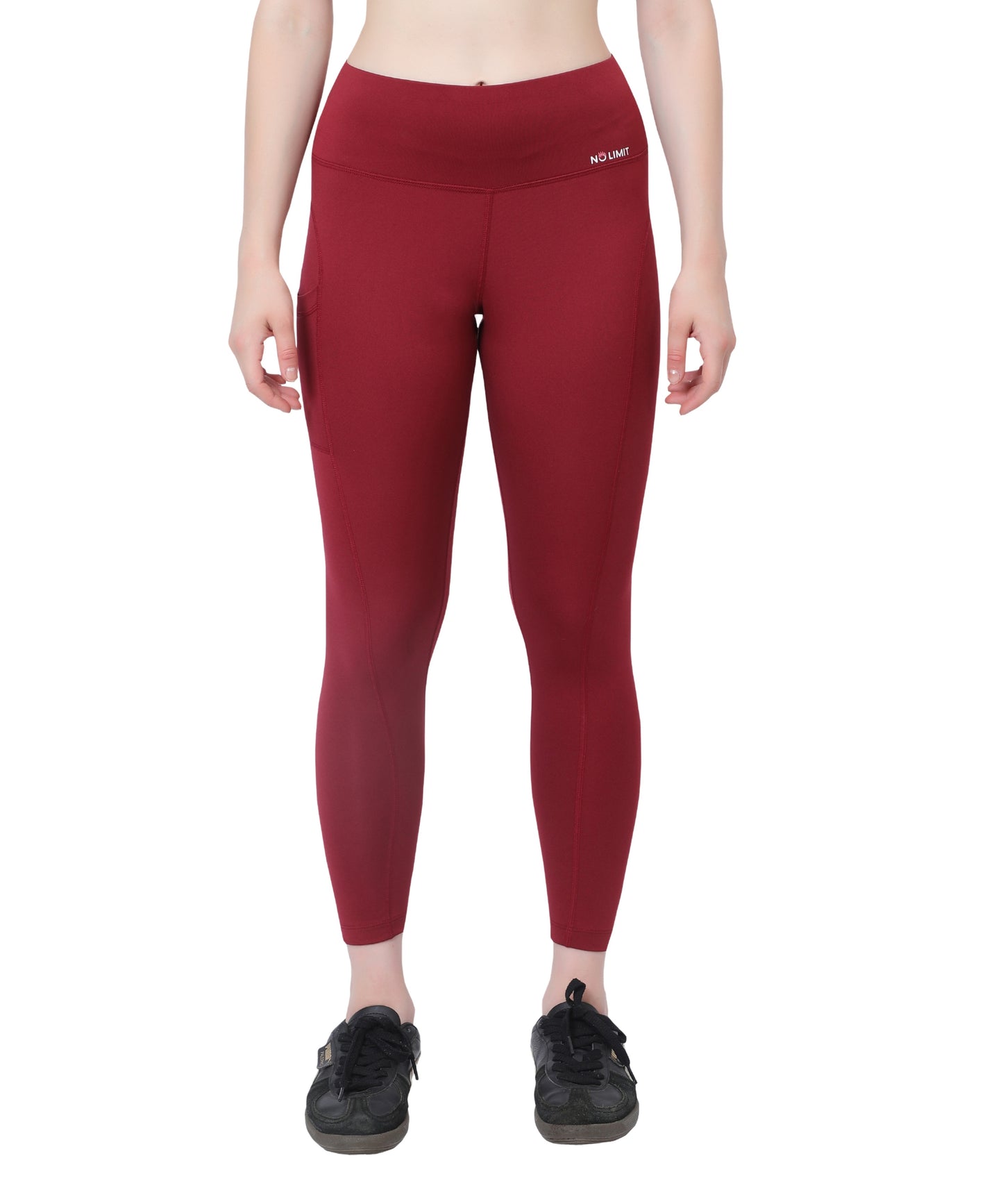 High Waist Gym Leggings with Side Pocket, 4-Way Stretch, Squat-Proof, Moisture-Wicking for Gym, Fitness, Training, Yoga & Activewear