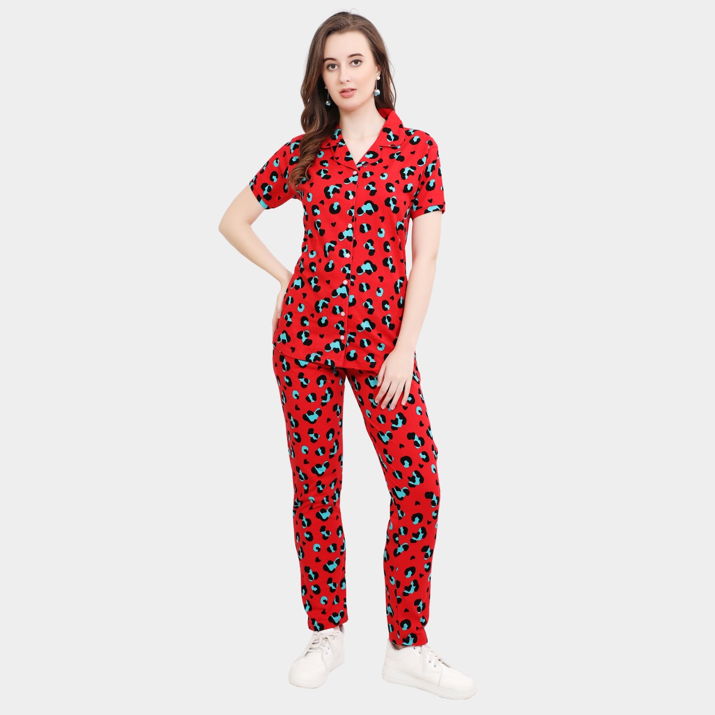 Printed Full Length Night Gown