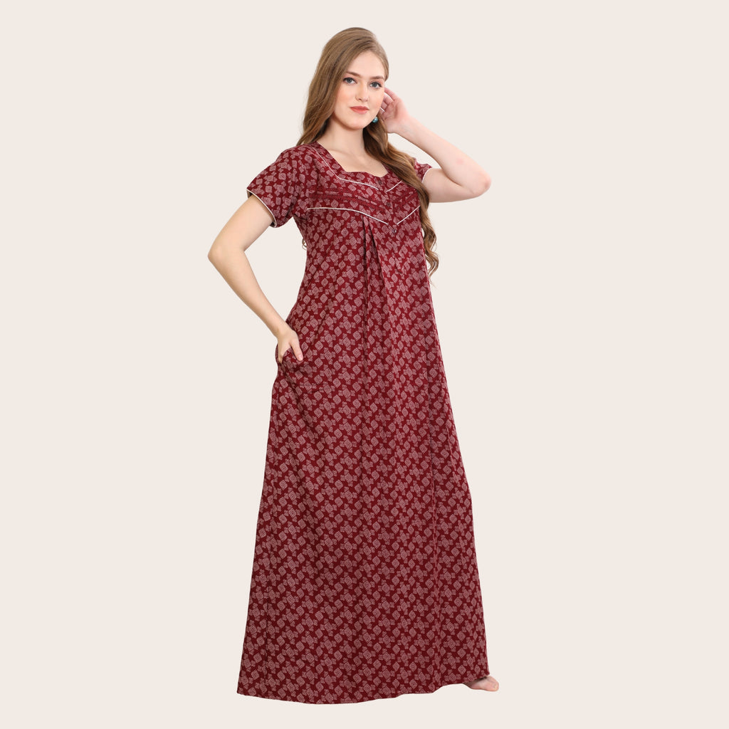 Printed Full-Length Night Gown